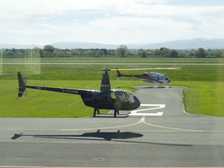 Helicopters in National Flight Centre at Weston Airport